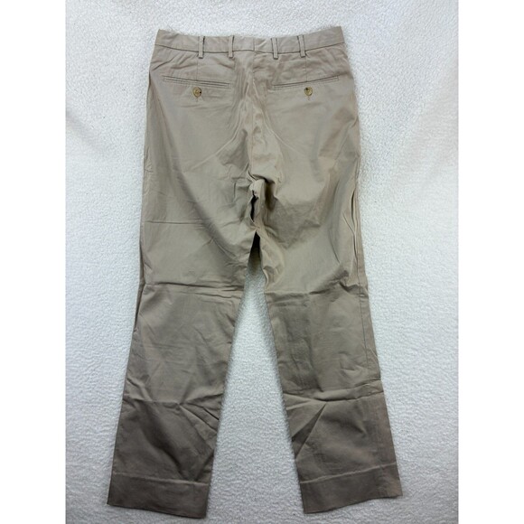 Z Zegna Chino Pants Mens 32R Beige Slim Fit Stretch Cotton Trouser Dress Casual - Picture 12 of 14